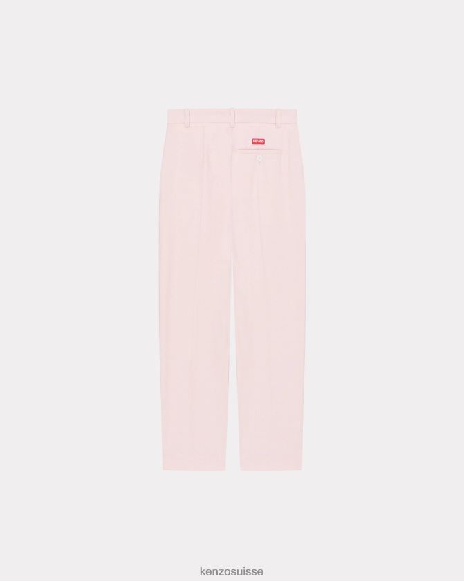 Kenzo pantalon ajusté raccourci femmes rose fané D2804X372 vêtements