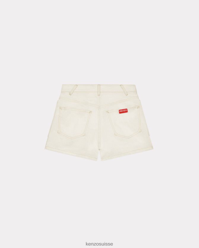 Kenzo short en jean. femmes denim blanc blanchi D2804X598 vêtements