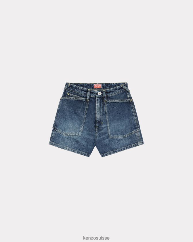 Kenzo short en jean femmes denim bleu pierre foncé D2804X552 vêtements