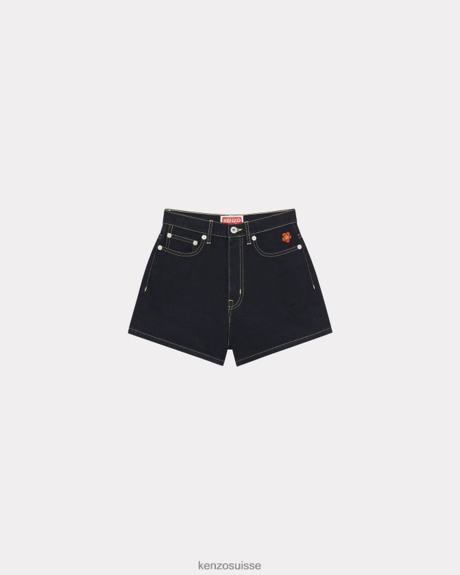 Kenzo short en jean femmes rincer le denim noir D2804X670 vêtements