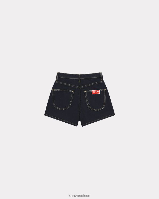 Kenzo short en jean femmes rincer le denim noir D2804X670 vêtements