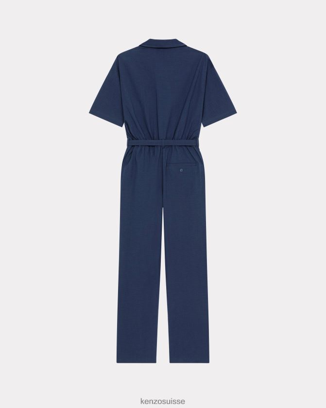 Kenzo combinaison en lin femmes bleu nuit D2804X415 vêtements