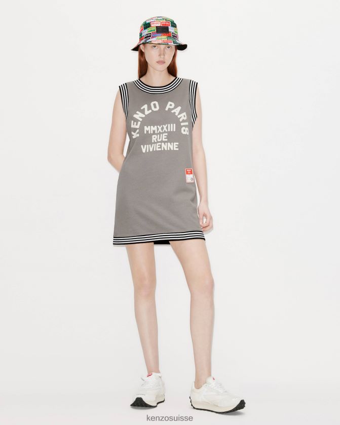 Kenzo robe à bretelles rue vivienne femmes gris brumeux D2804X691 vêtements
