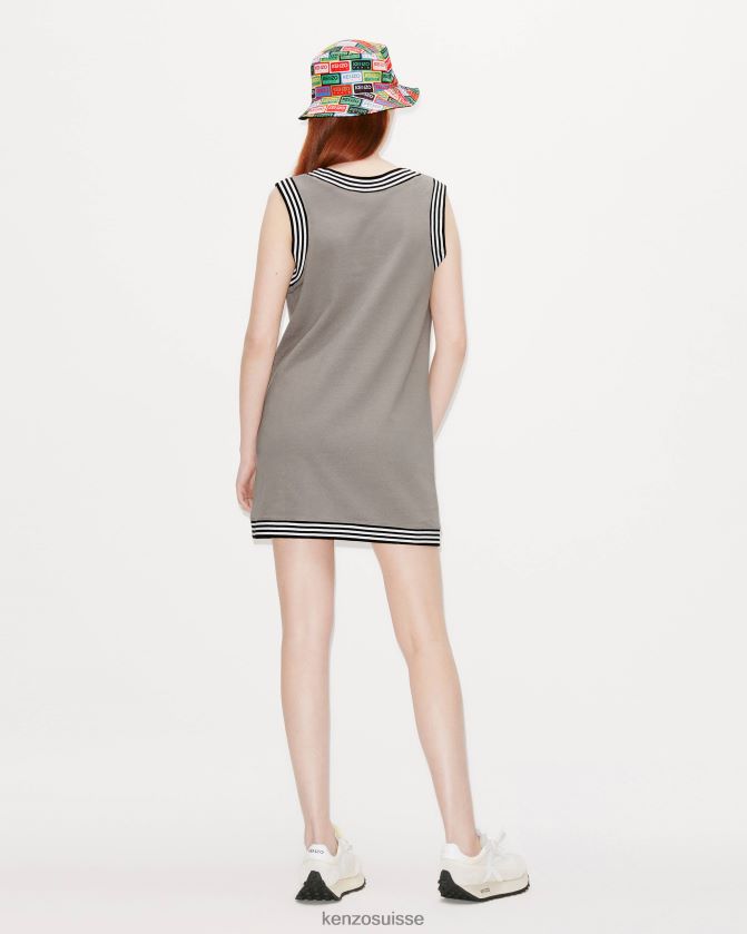 Kenzo robe à bretelles rue vivienne femmes gris brumeux D2804X691 vêtements