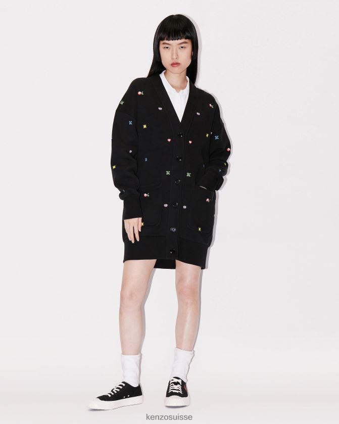 Kenzo robe cardigan pixel femmes noir D2804X604 vêtements