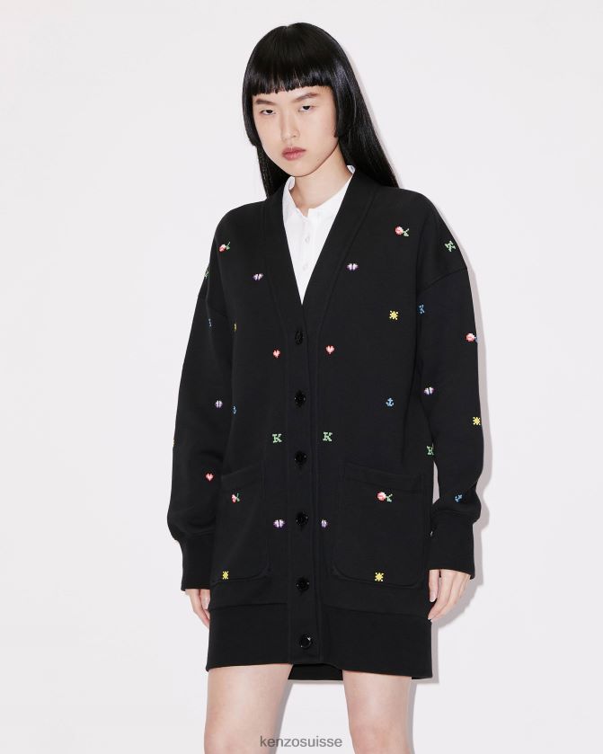 Kenzo robe cardigan pixel femmes noir D2804X604 vêtements