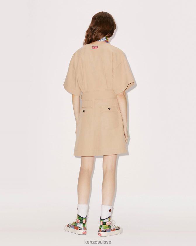 Kenzo robe de travail femmes beige D2804X621 vêtements