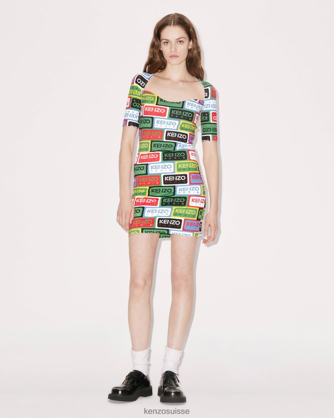 Kenzo robe moulante des marques femmes multicolore D2804X545 vêtements