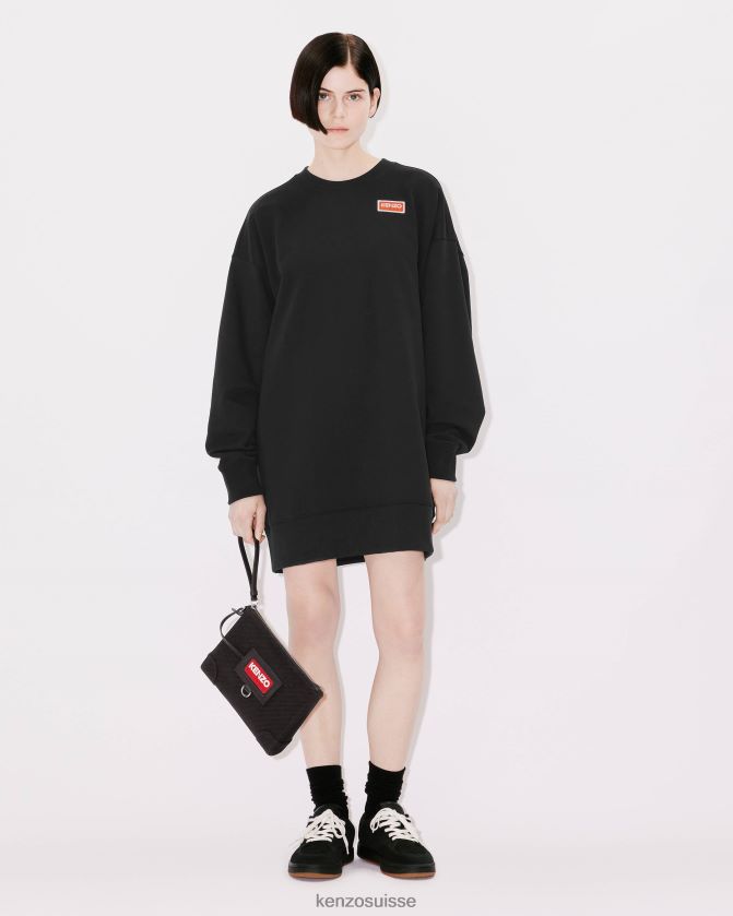 Kenzo robe sweat oversize paris femmes noir D2804X547 vêtements