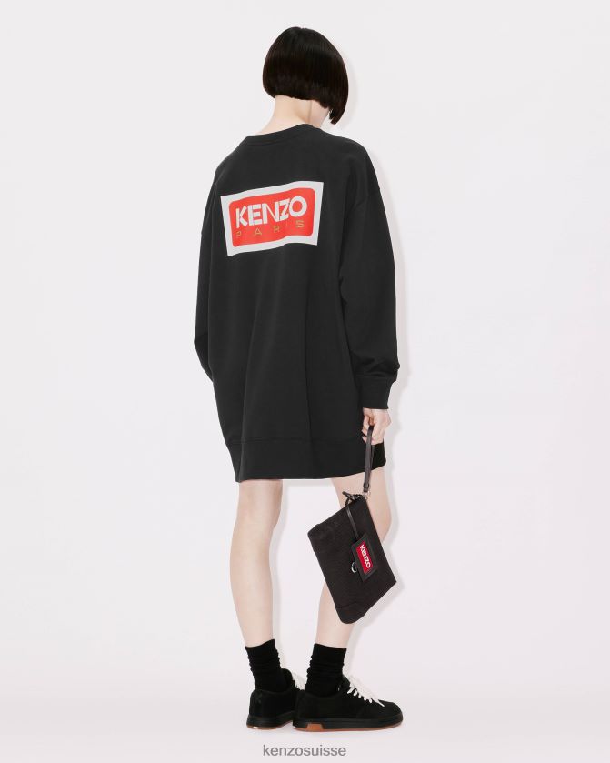 Kenzo robe sweat oversize paris femmes noir D2804X547 vêtements