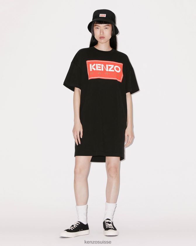 Kenzo robe t-shirt de paris femmes noir D2804X529 vêtements