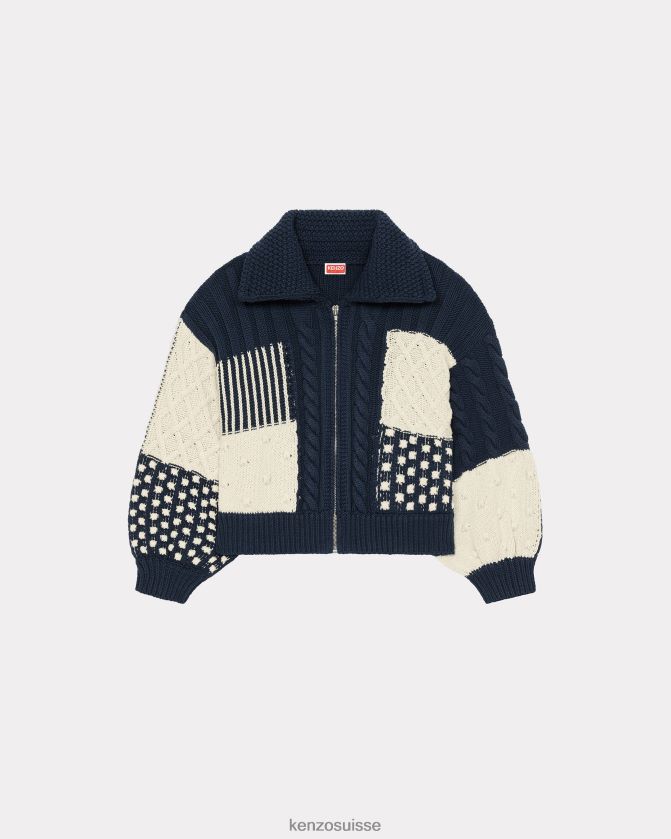 Kenzo cardigan bulle marin femmes bleu nuit D2804X385 vêtements