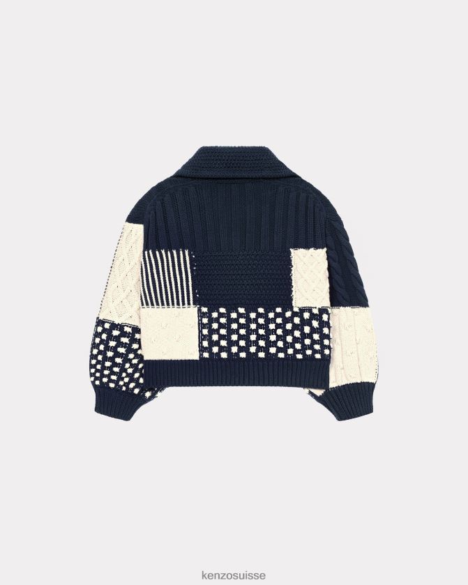 Kenzo cardigan bulle marin femmes bleu nuit D2804X385 vêtements