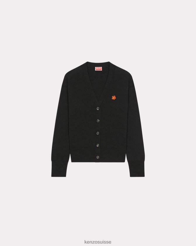 Kenzo cardigan en laine à fleurs de boke femmes noir D2804X614 vêtements