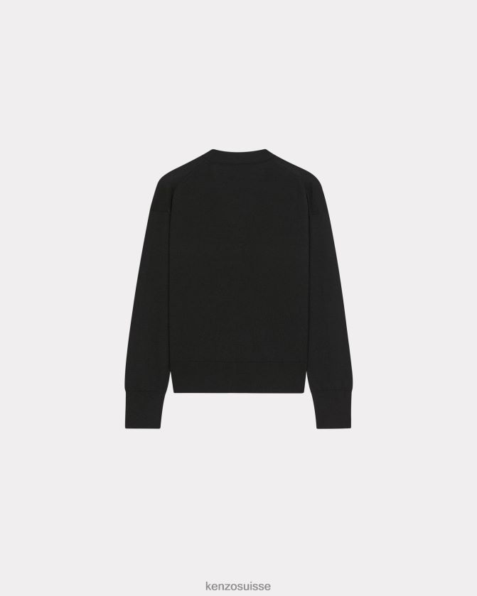 Kenzo cardigan en laine à fleurs de boke femmes noir D2804X614 vêtements