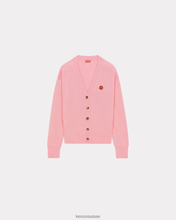 Kenzo cardigan en laine à fleurs de boke femmes rose D2804X647 vêtements