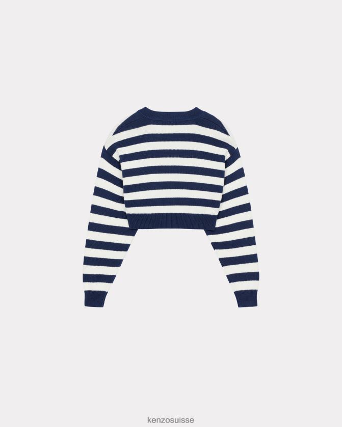 Kenzo cardigan à rayures nautiques femmes bleu nuit D2804X397 vêtements