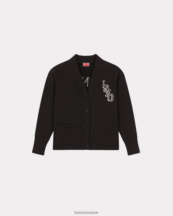 Kenzo cardigan tigre varsity jungle femmes noir D2804X503 vêtements