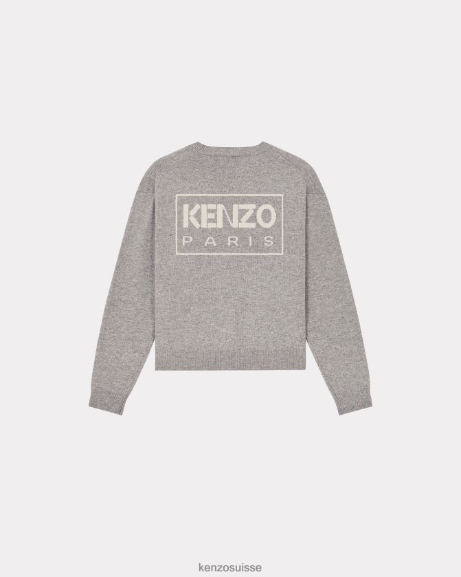 Kenzo pull en laine mérinos paris femmes gris brumeux D2804X527 vêtements