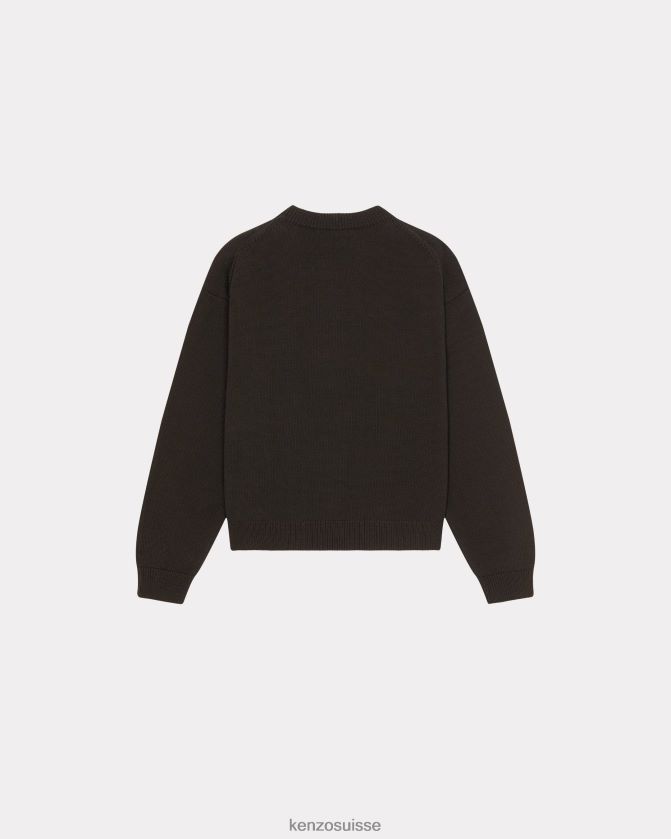 Kenzo pull à fleurs de boke femmes noir D2804X526 vêtements