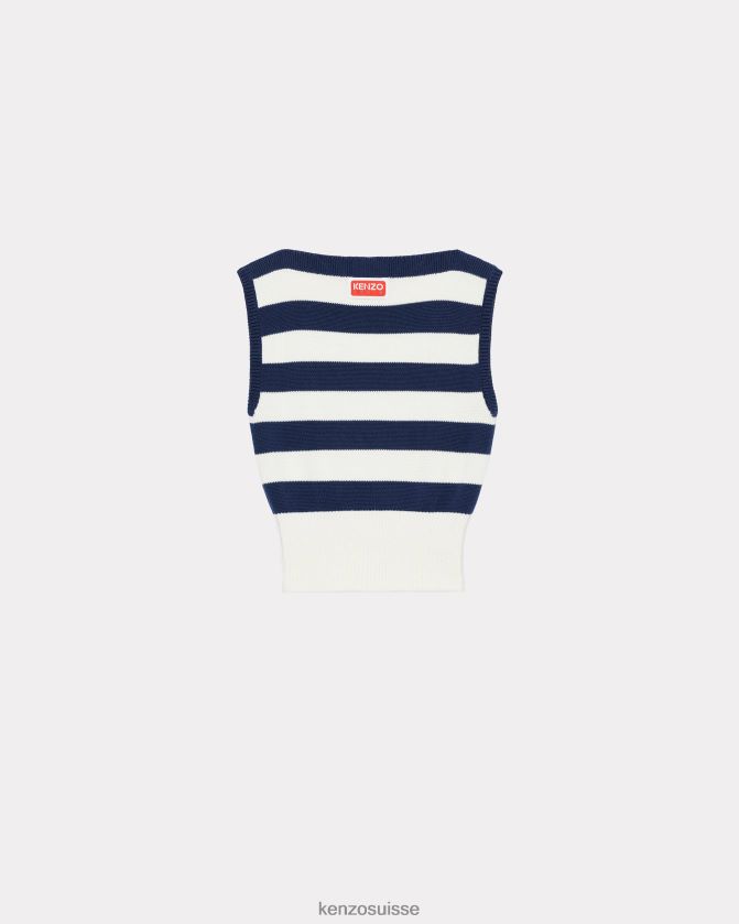Kenzo pull à rayures nautiques femmes bleu nuit D2804X563 vêtements