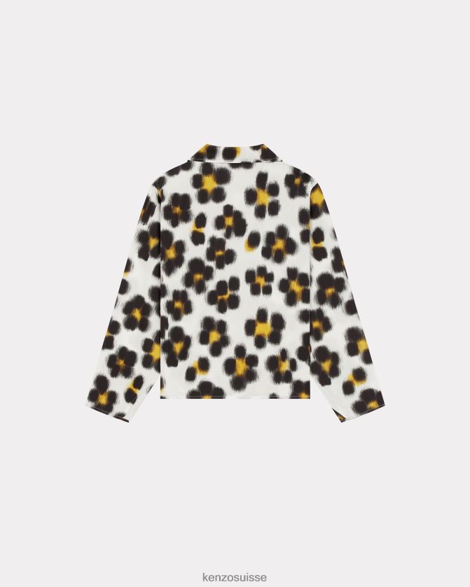 Kenzo blouse Hana léopard femmes blanc cassé D2804X680 vêtements