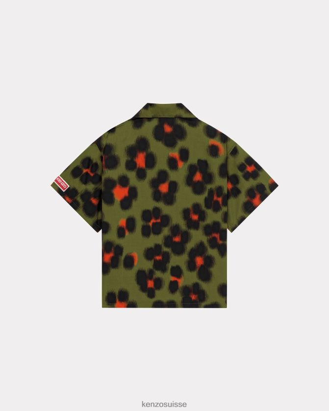 Kenzo chemise carrée Hana léopard femmes kaki D2804X560 vêtements