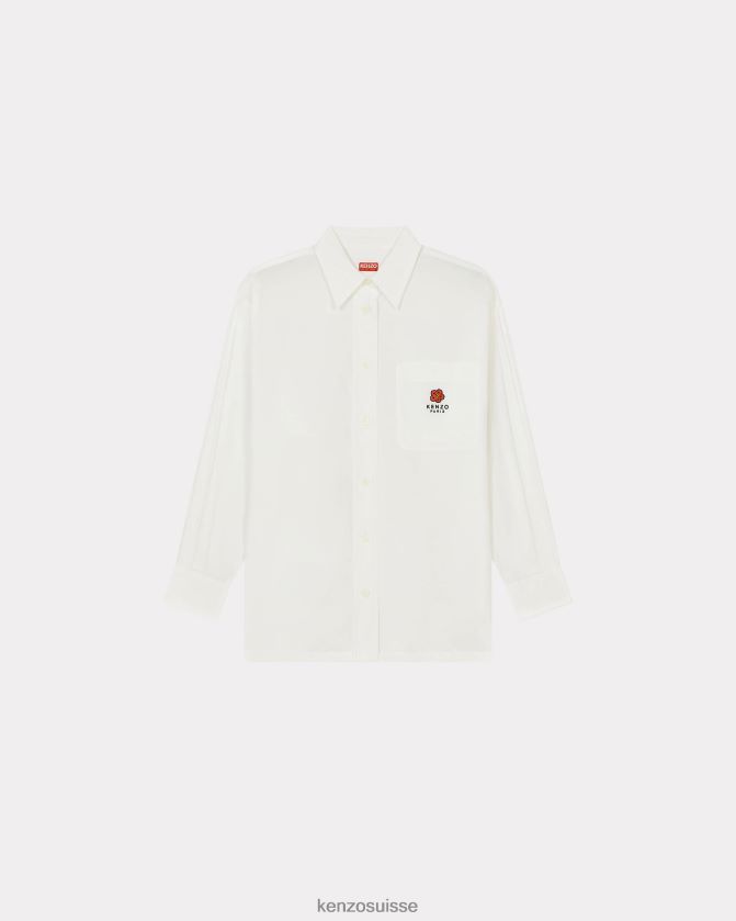 Kenzo chemise oversize à fleurs de boke femmes blanc D2804X668 vêtements