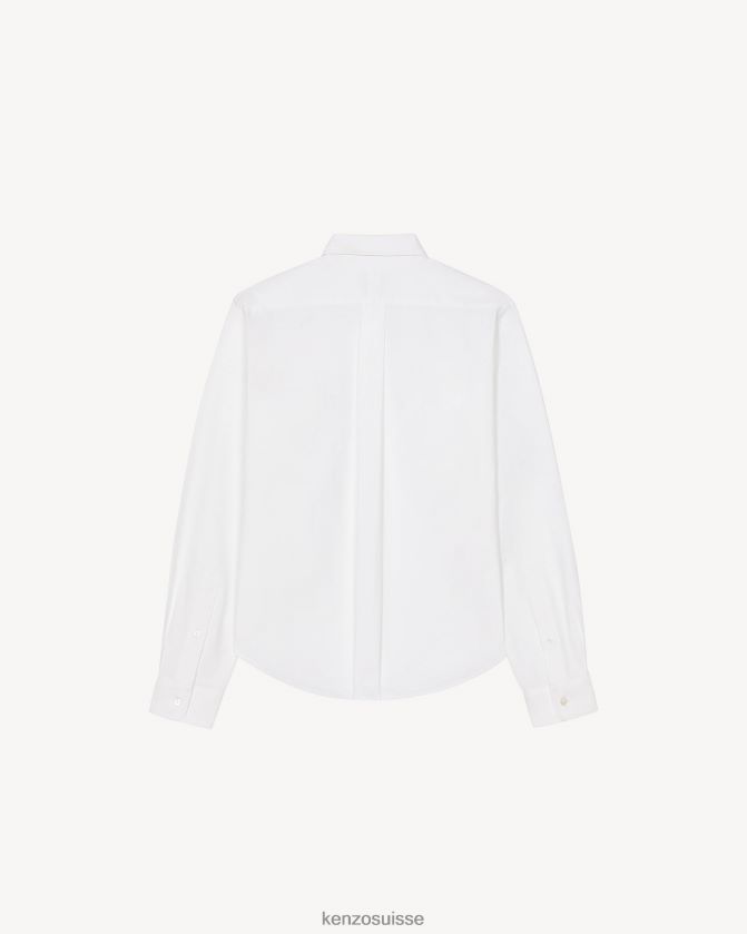 Kenzo chemise slim à blason de fleur de boke femmes blanc D2804X674 vêtements