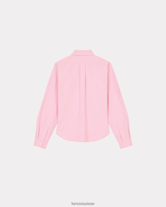 Kenzo chemise slim à blason de fleur de boke femmes rose D2804X662 vêtements