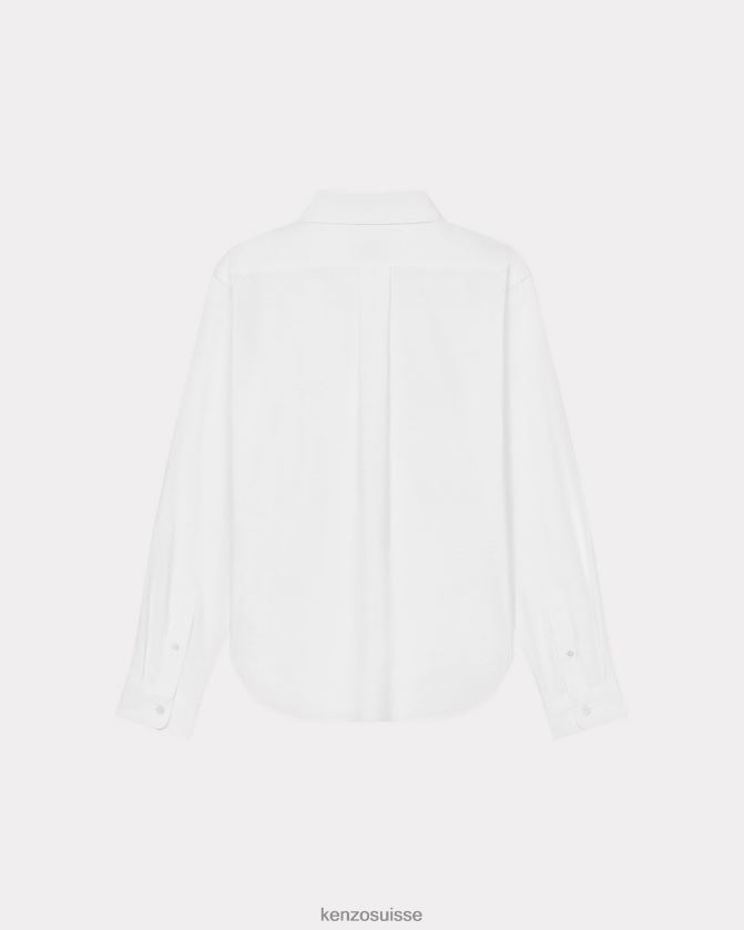 Kenzo chemise slim à écusson de fleur de boke femmes blanc D2804X511 vêtements
