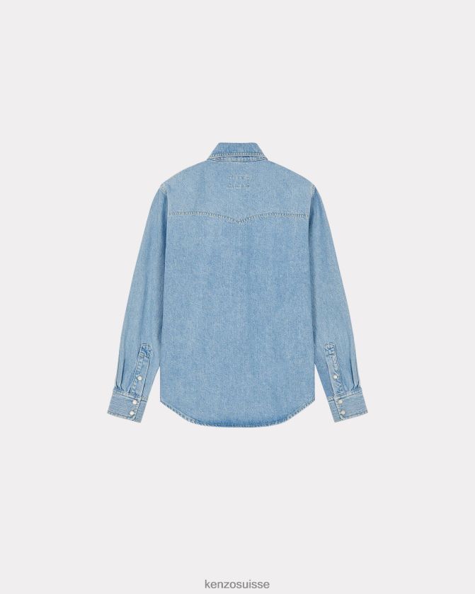 Kenzo chemise western en jean femmes bleu ciel D2804X507 vêtements