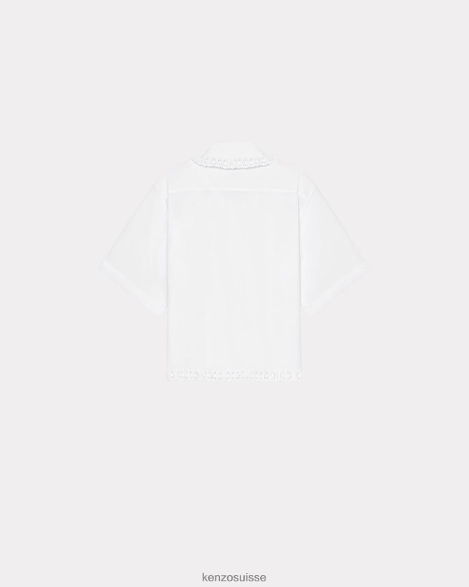 Kenzo chemisier à volants femmes blanc cassé D2804X538 vêtements