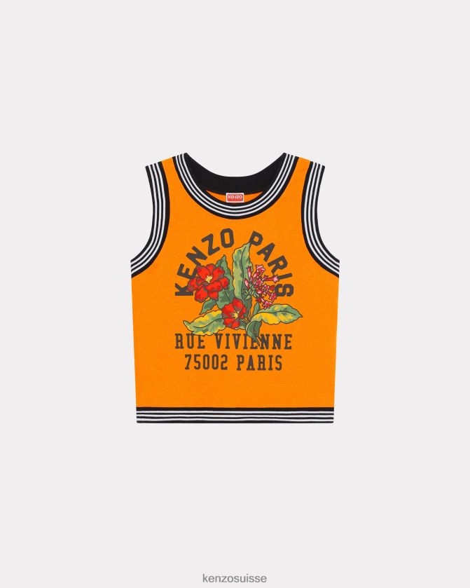 Kenzo débardeur ample "tatouage de fleurs aloha" femmes orange moyen D2804X522 vêtements