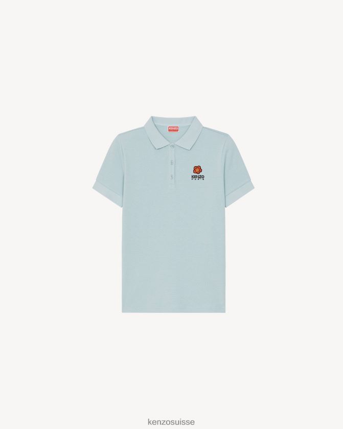 Kenzo polo à écusson de fleur de boke 2 femmes bleu ciel D2804X637 vêtements