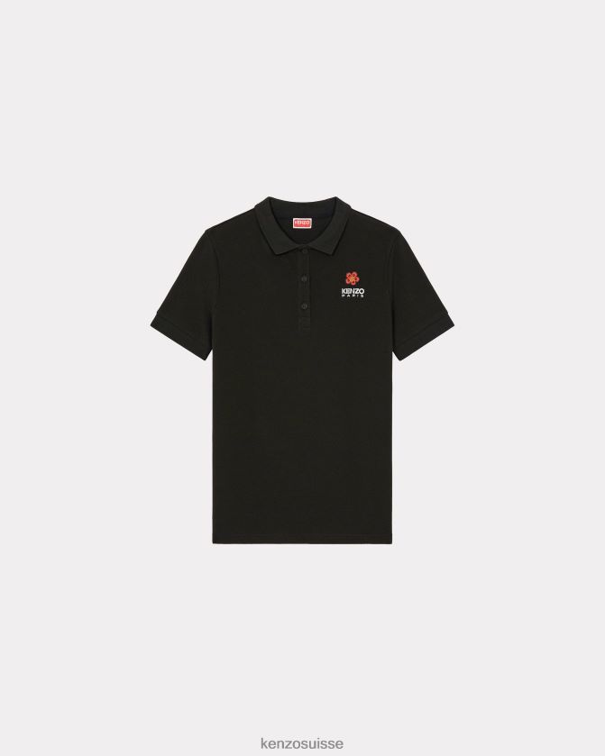 Kenzo polo à écusson de fleur de boke 2 femmes noir D2804X627 vêtements