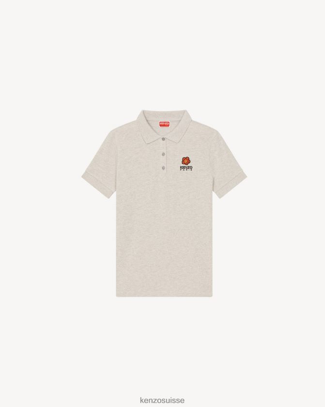 Kenzo polo à écusson de fleur de boke 3 femmes gris pale D2804X683 vêtements