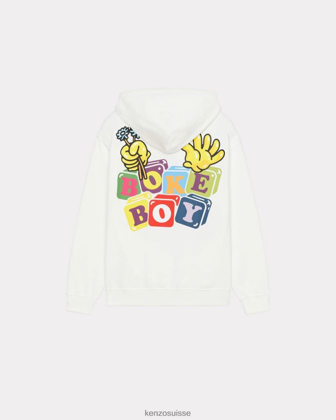 Kenzo sweat à capuche boké femmes blanc cassé D2804X402 vêtements