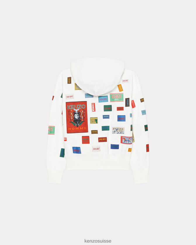 Kenzo sweat à capuche des marques femmes blanc cassé D2804X414 vêtements