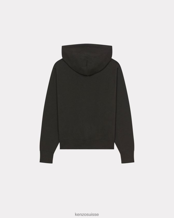 Kenzo sweat à capuche à motif fleur de boke femmes noir D2804X459 vêtements