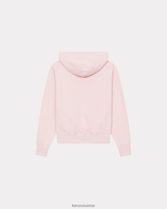 Kenzo sweat à capuche à motif fleur de boke femmes rose fané D2804X532 vêtements