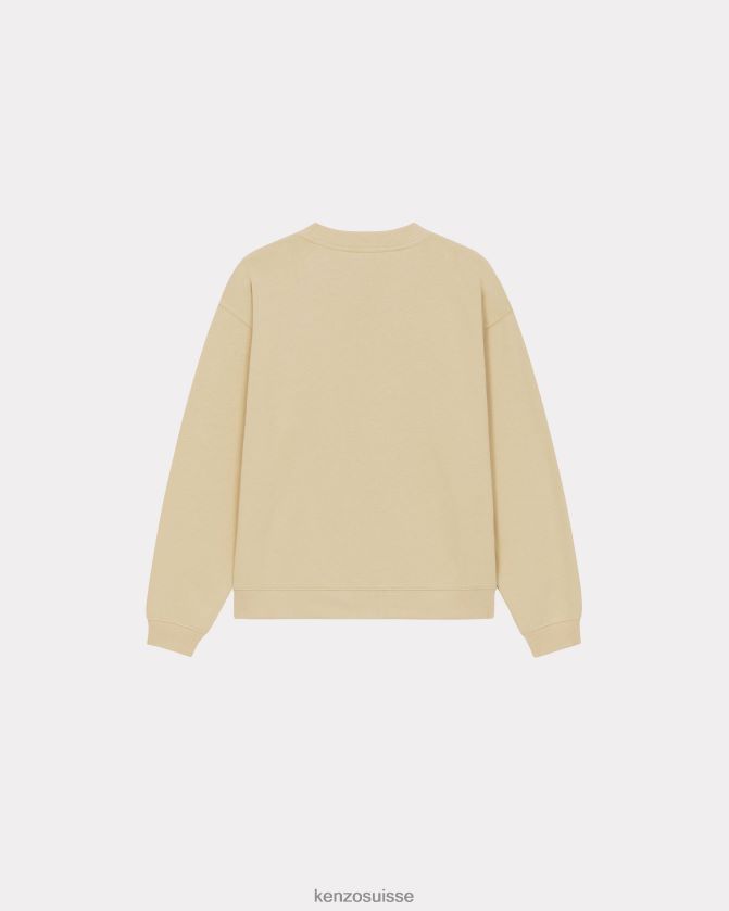 Kenzo sweat-shirt avec écusson de fleur de boke femmes chameau D2804X531 vêtements