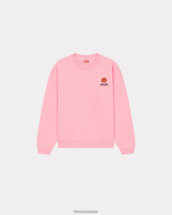 Kenzo sweat-shirt avec écusson de fleur de boke femmes rose D2804X520 vêtements