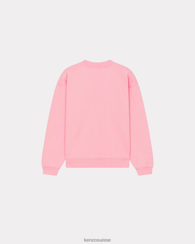 Kenzo sweat-shirt avec écusson de fleur de boke femmes rose D2804X520 vêtements
