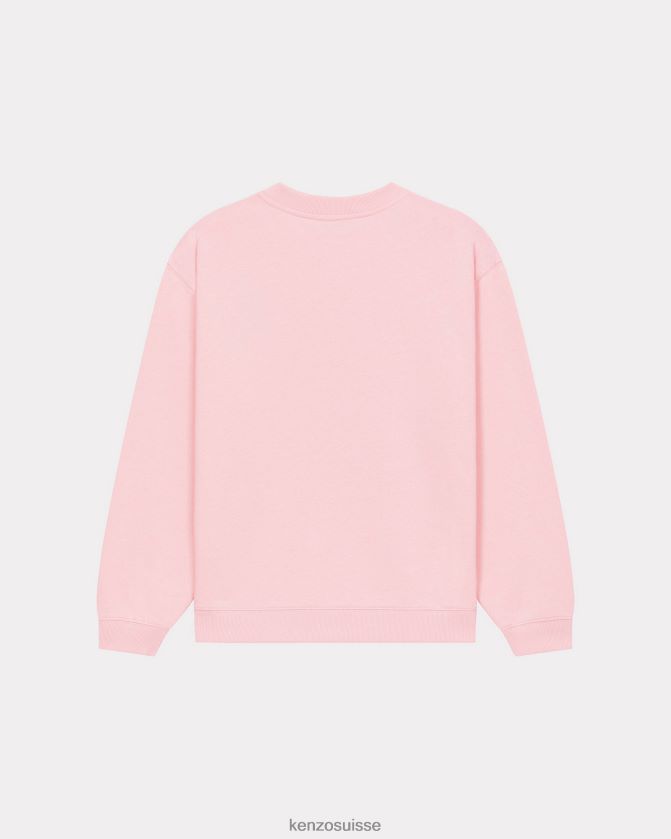 Kenzo sweat-shirt avec écusson de fleur de boke femmes rose fané D2804X521 vêtements