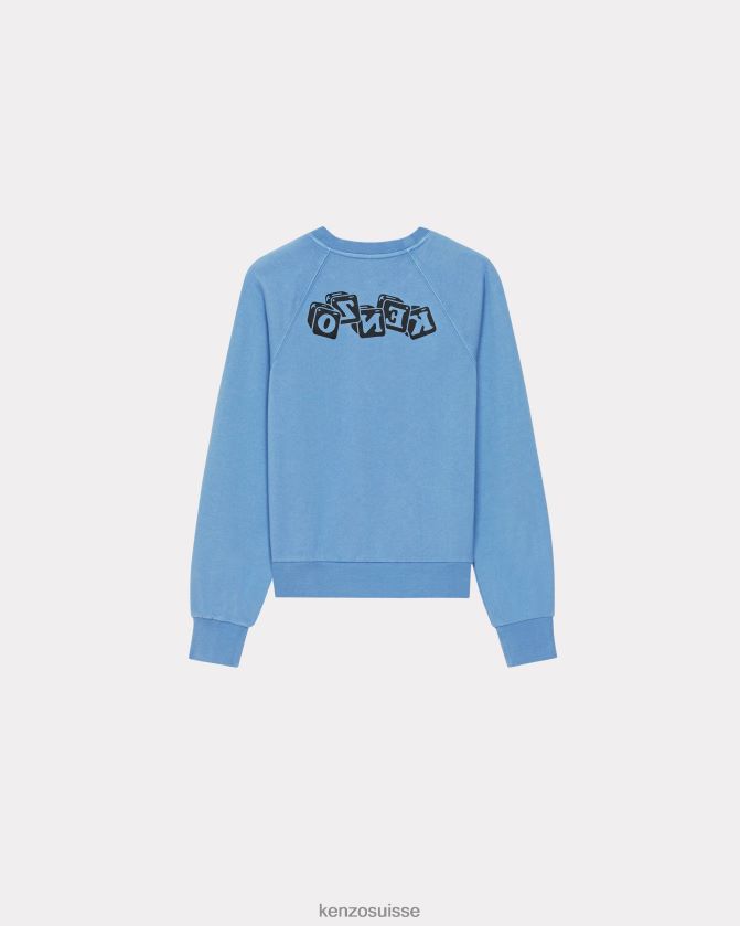 Kenzo sweat-shirt boké femmes cyan D2804X465 vêtements