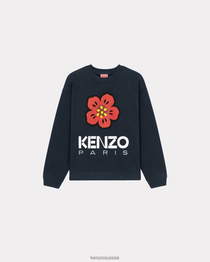 Kenzo sweat-shirt fleur de boke femmes bleu nuit D2804X428 vêtements
