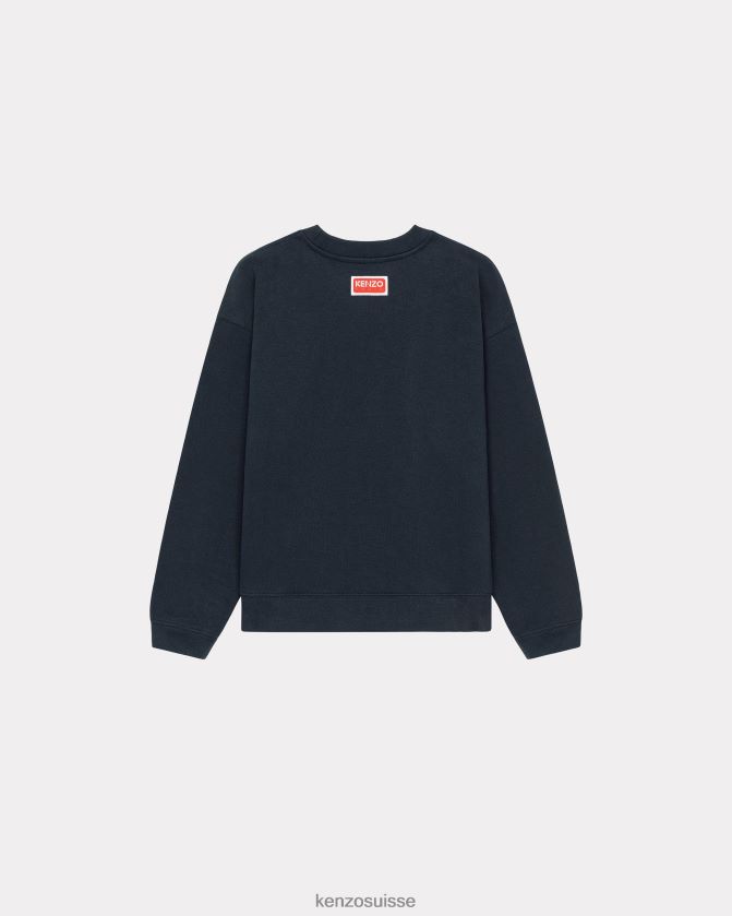 Kenzo sweat-shirt fleur de boke femmes bleu nuit D2804X428 vêtements
