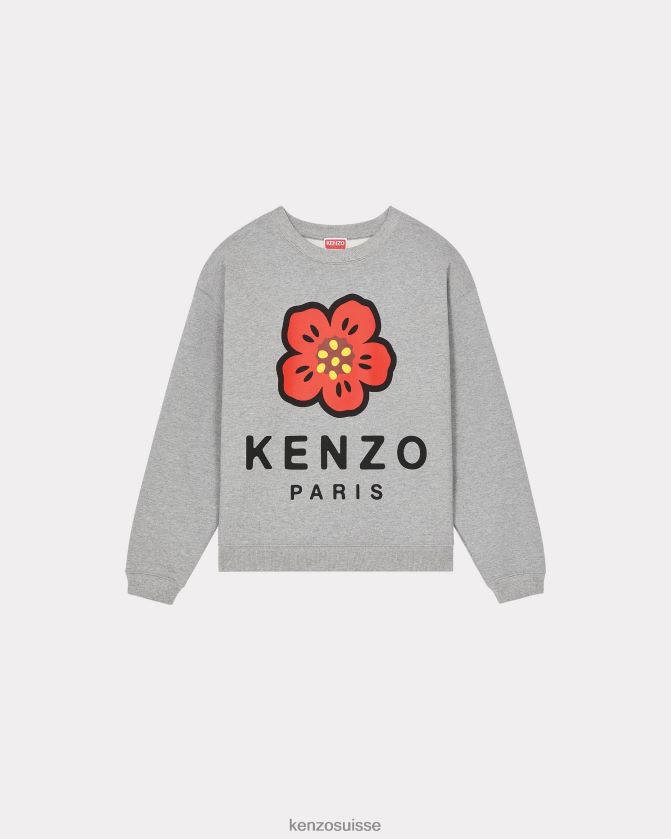 Kenzo sweat-shirt fleur de boke femmes gris perle D2804X537 vêtements