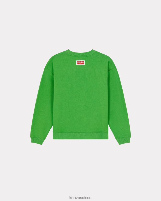 Kenzo sweat-shirt fleur de boke femmes herbe verte D2804X530 vêtements